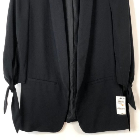 NWT BAR III Black 3/4 Tie-Sleeve Blazer #C18 - Picture 4 of 8